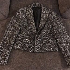 Tweed black and white blazer
